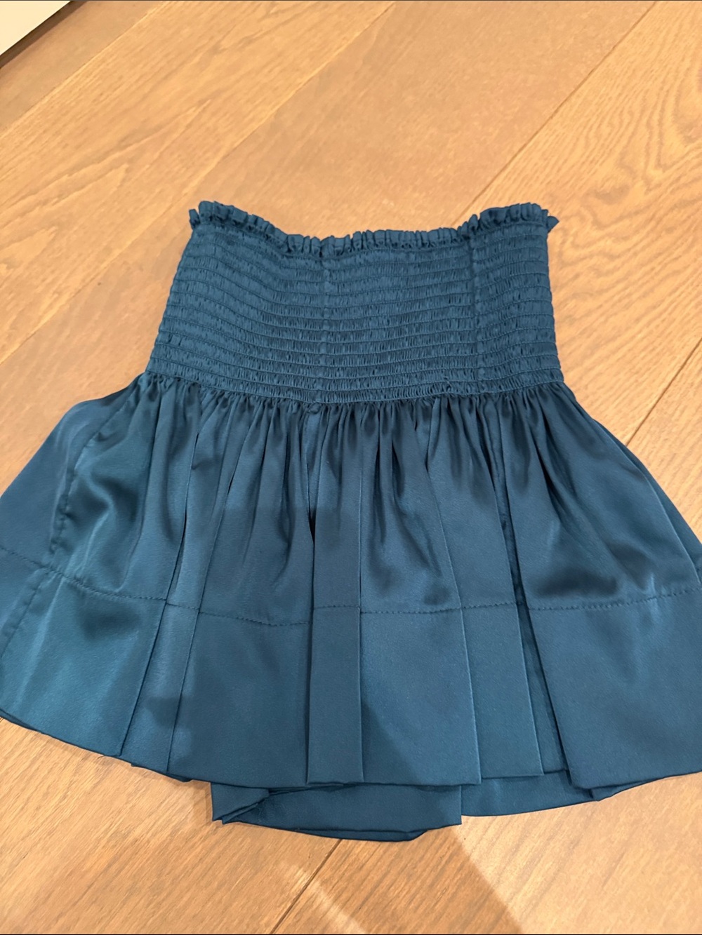 NATURAL LIFE emerald silk mini Skirt